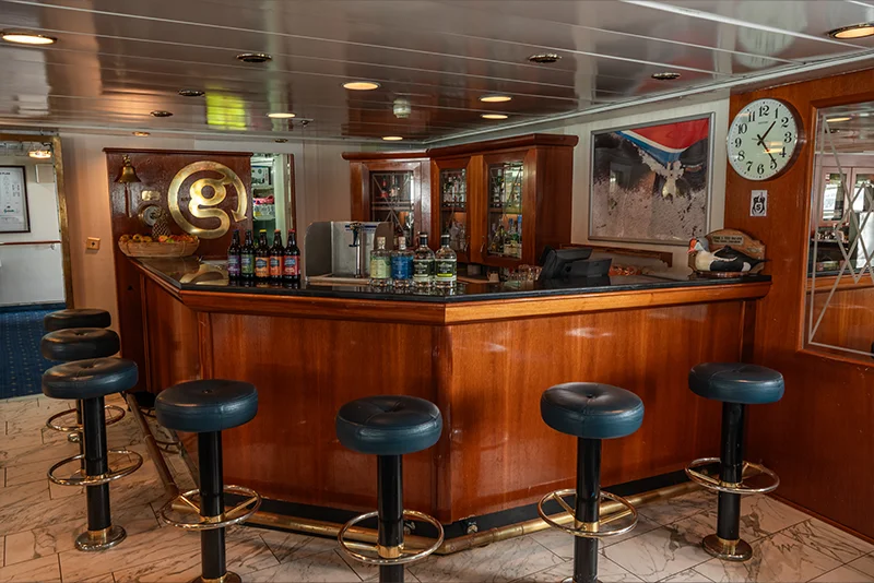 Bar on Antarctica Expedition Ship