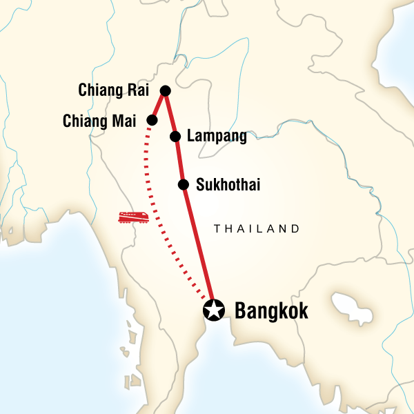 Map of Northern Thailand Discovery