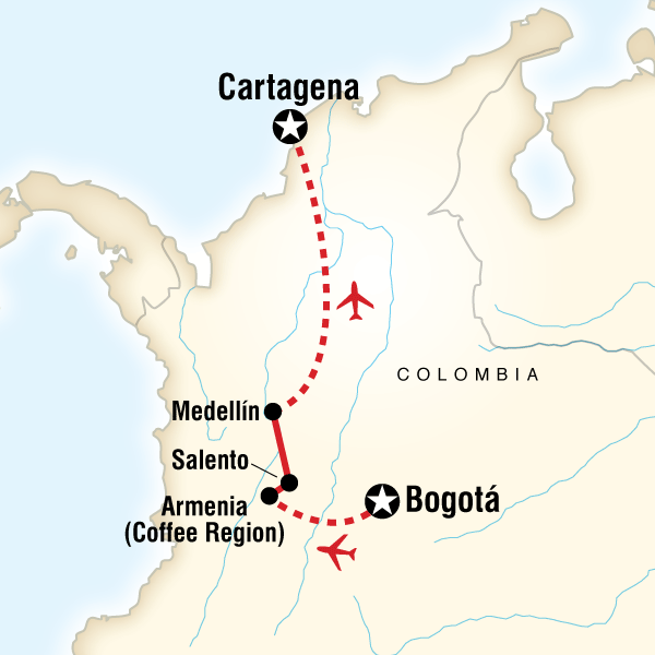 Colombia Express map