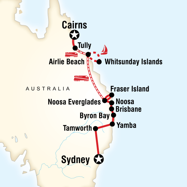 Tamworth to byron bay