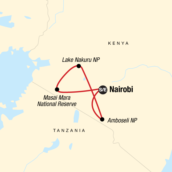 Kenya Safari Experience Map