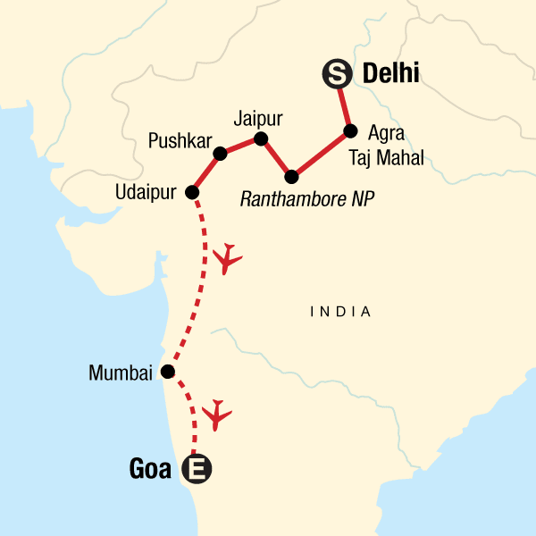 TailorMade India: West Coast Discovery Map