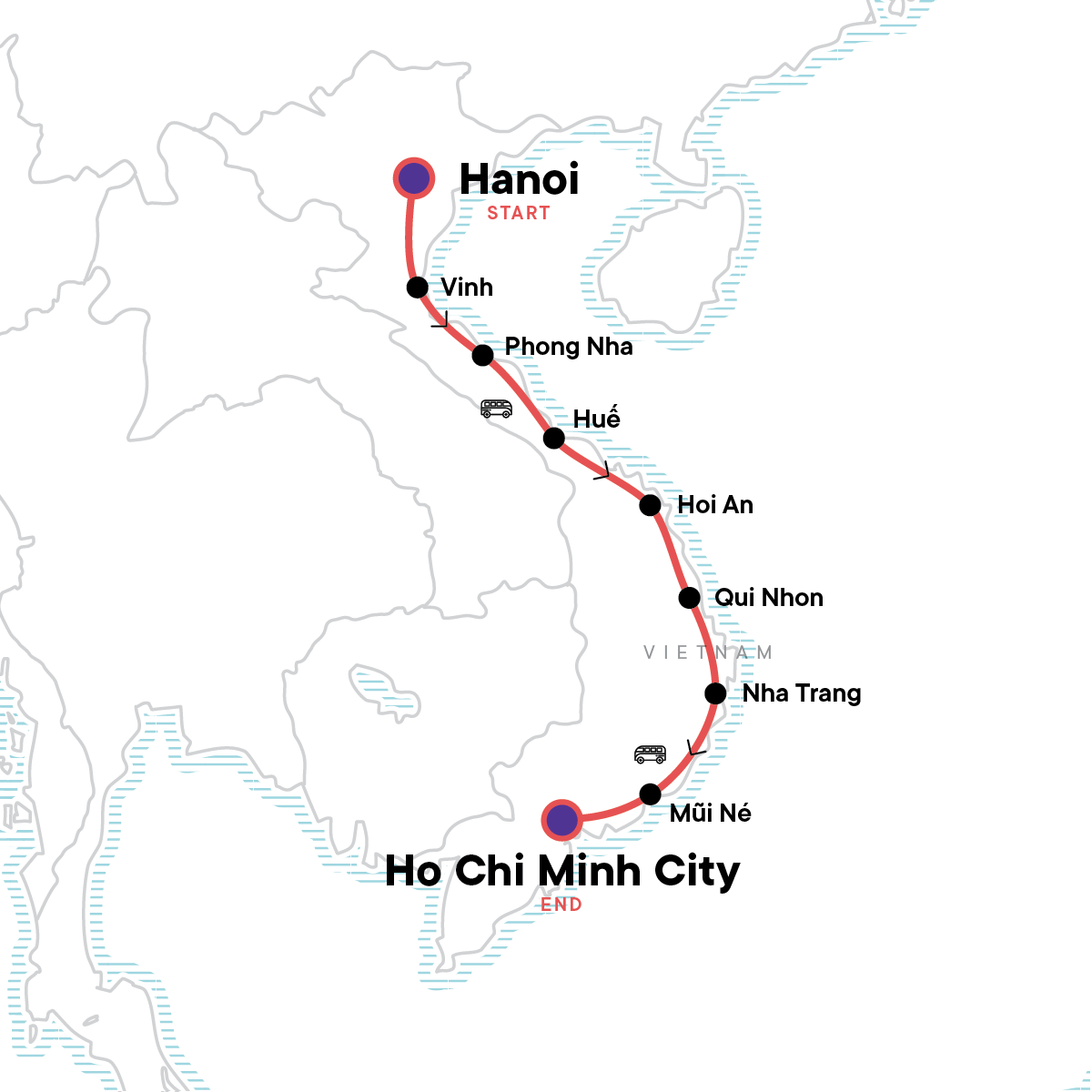 travel ho chi minh to hanoi