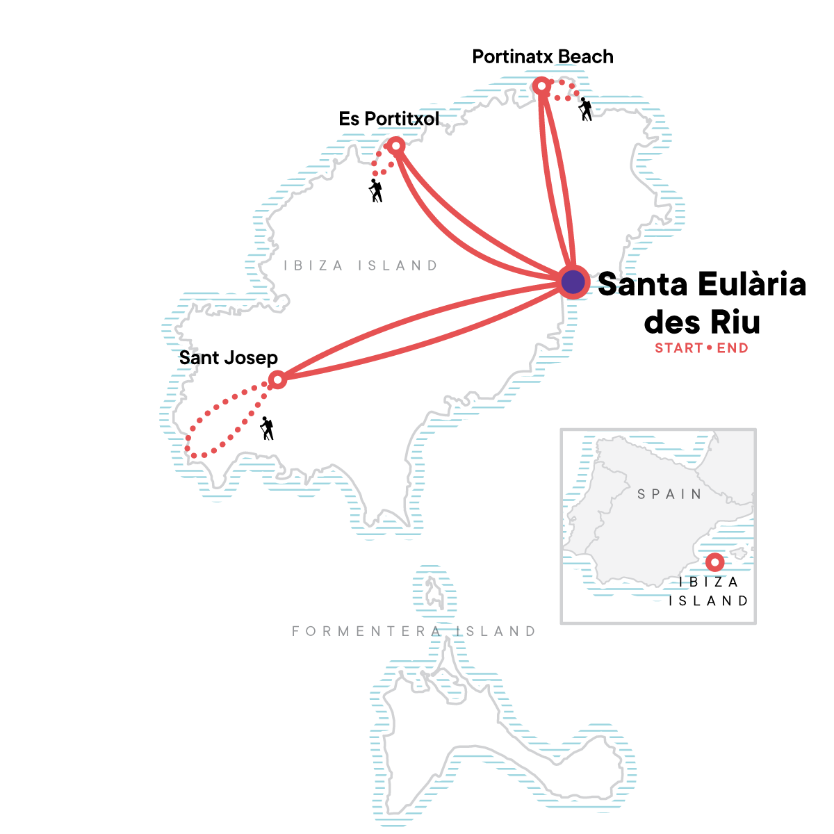 tourhub | G Adventures | Hiking Ibiza | Tour Map