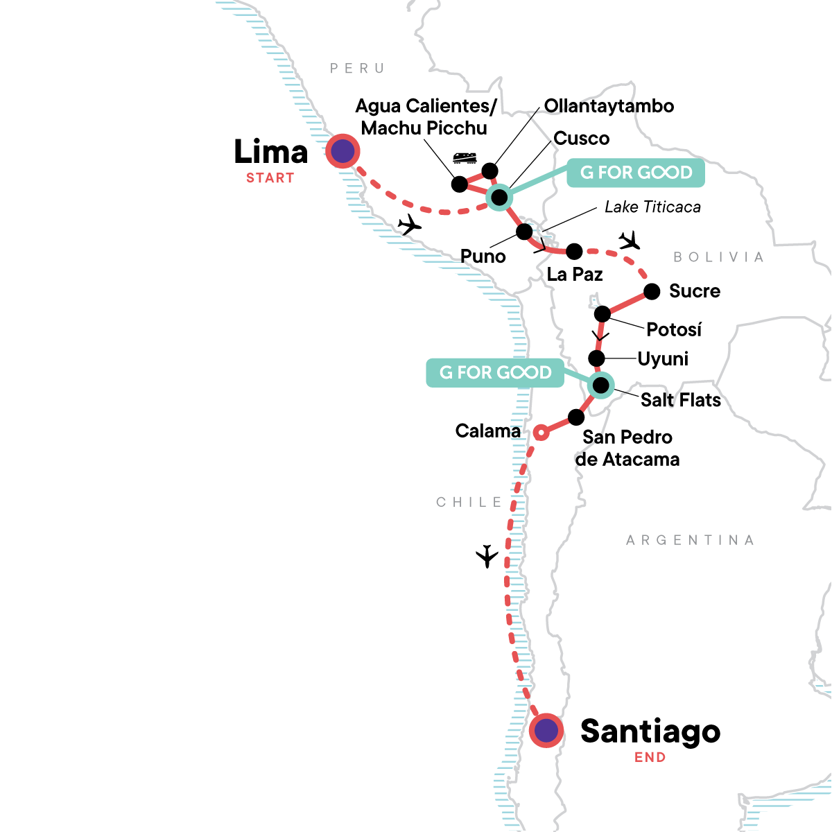 Southern Divide Itinerary Map