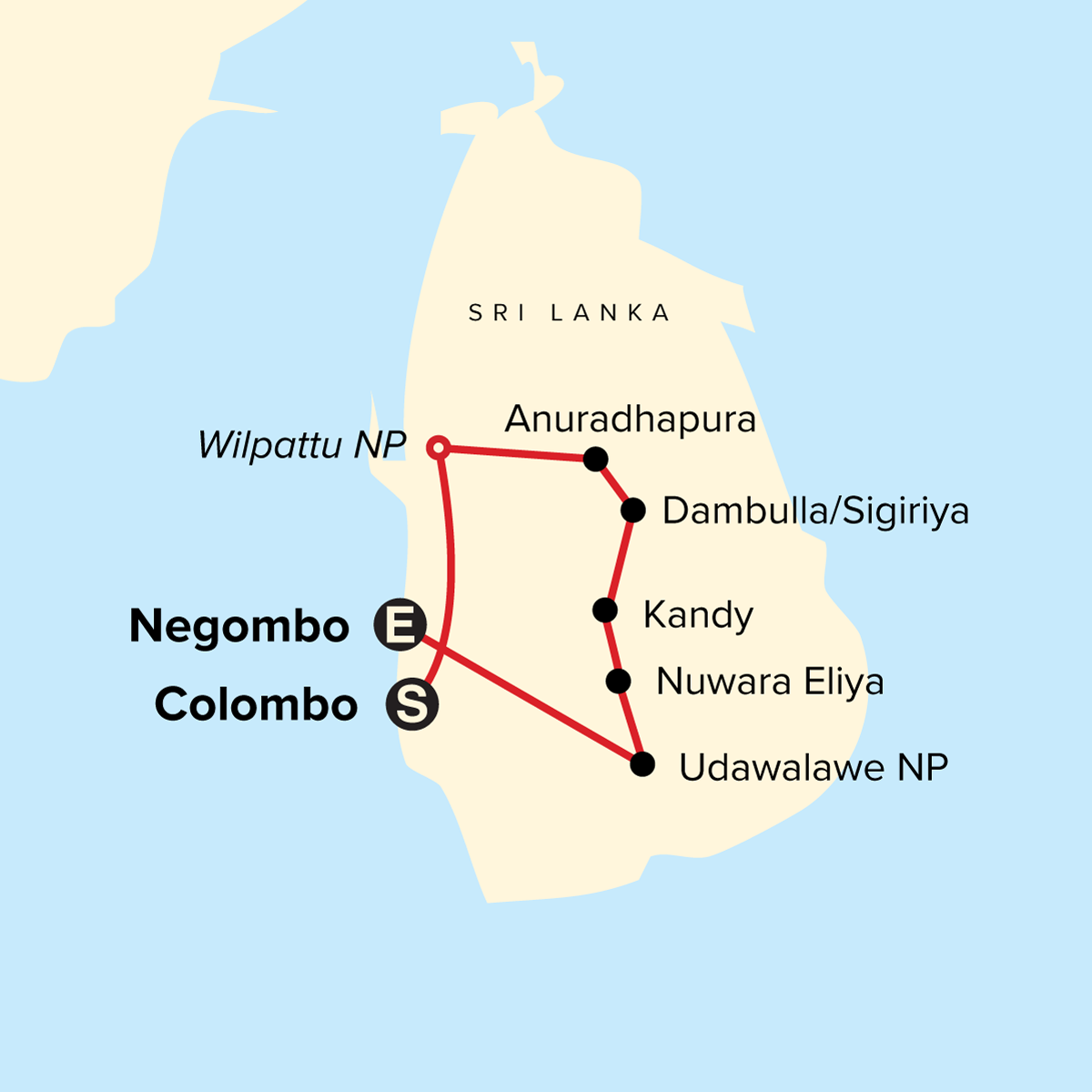 Map of Journeys: Discover Sri Lanka from G Adventures