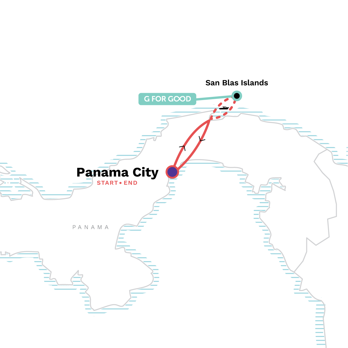 Map of Panama: Sandy Beaches & San Blas Sunsets