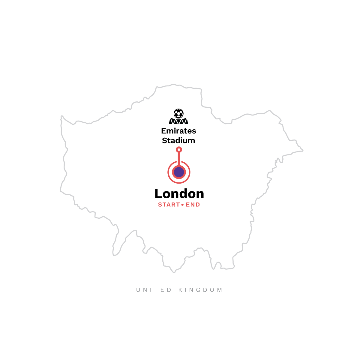 Map of Arsenal FC: The Pride of North London
