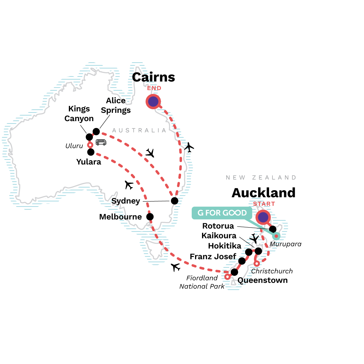 Map of Solo-ish Down-Under