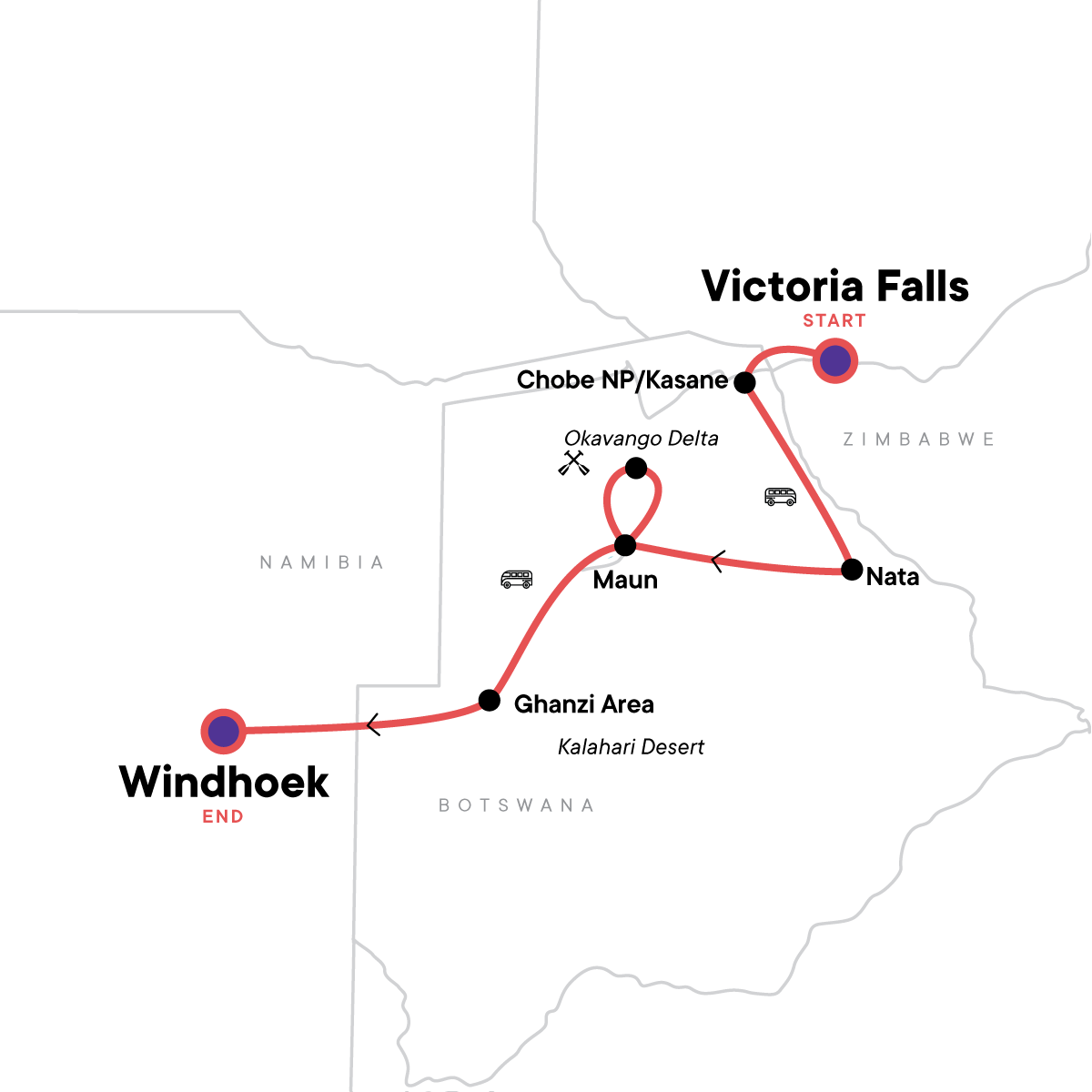 Map of Delta & Falls Westbound: Natural Wonders & Wildlife