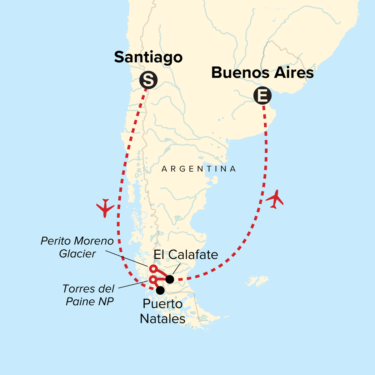 Map of Journeys: Iconic Patagonia