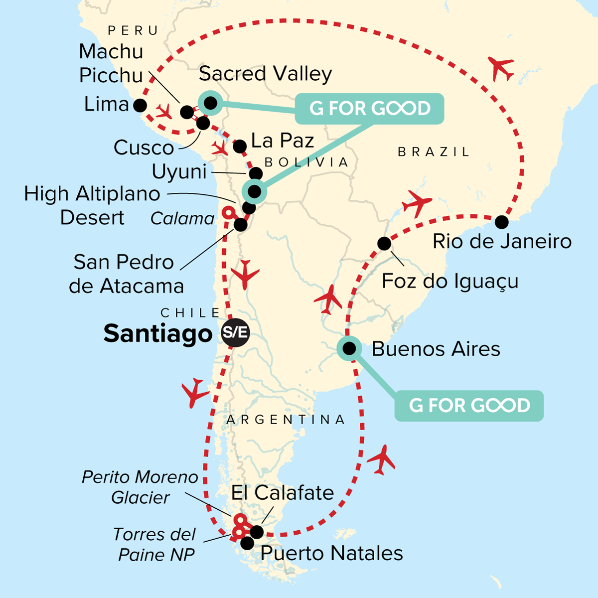 Map of Journeys: Highlights of South America