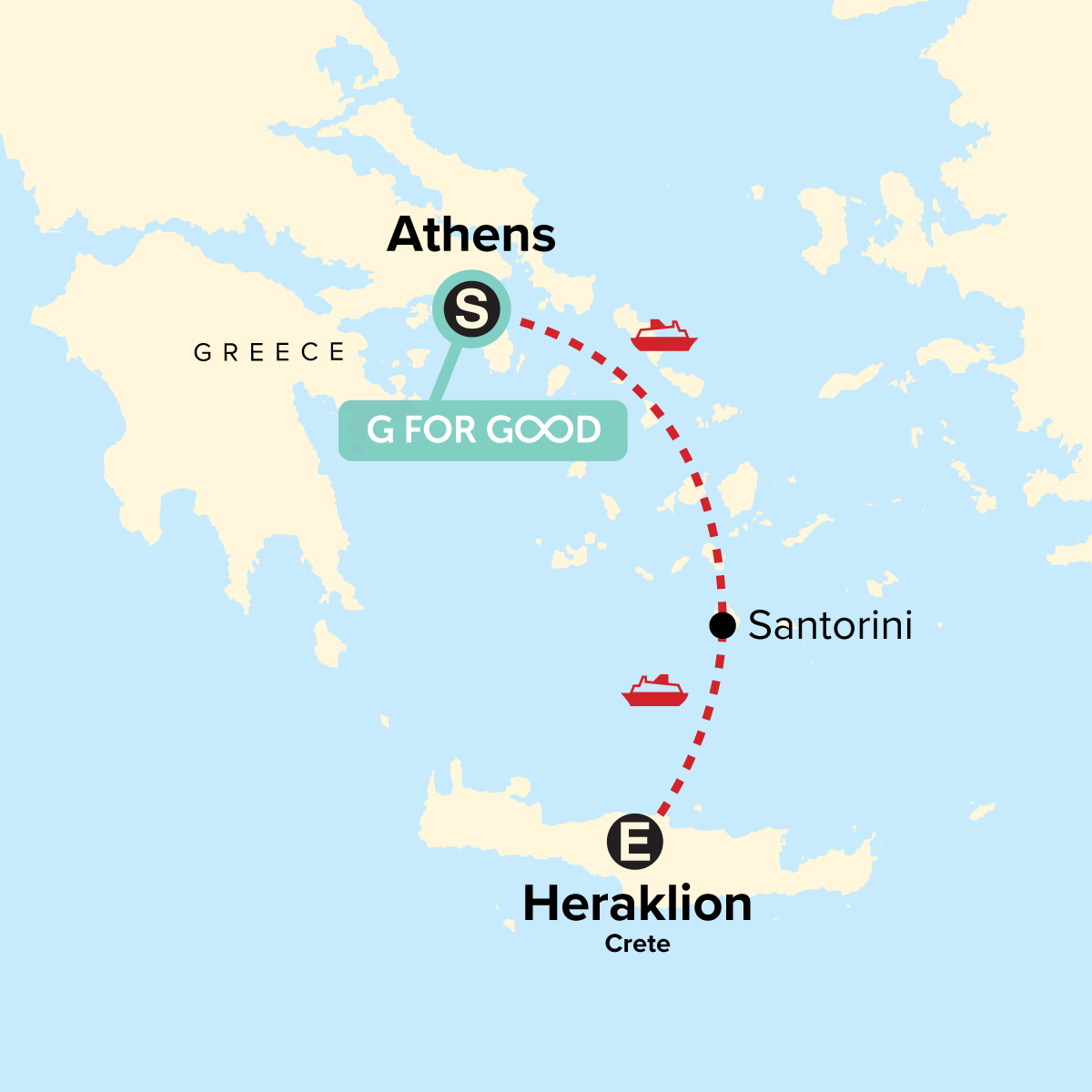 Map of Greece Family Journey: Athens to the Islands