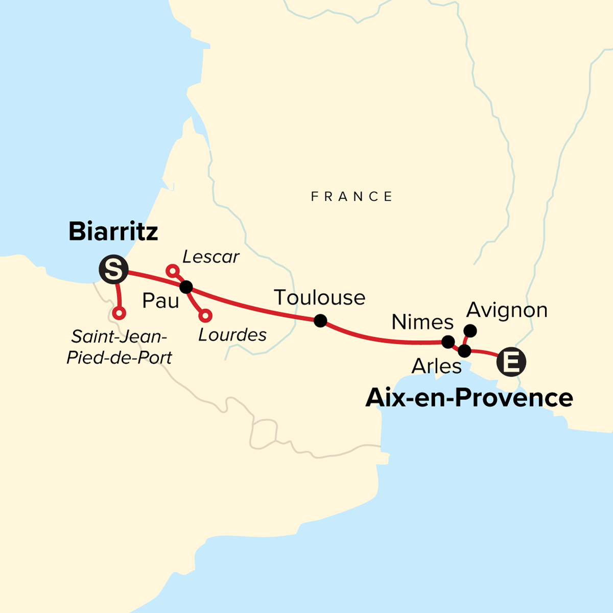 Map of Journeys: Discover Southern France