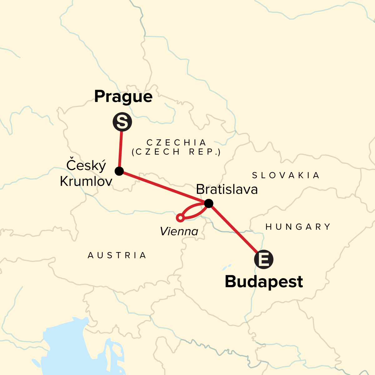 Map of Journeys: Iconic Christmas Markets from G Adventures