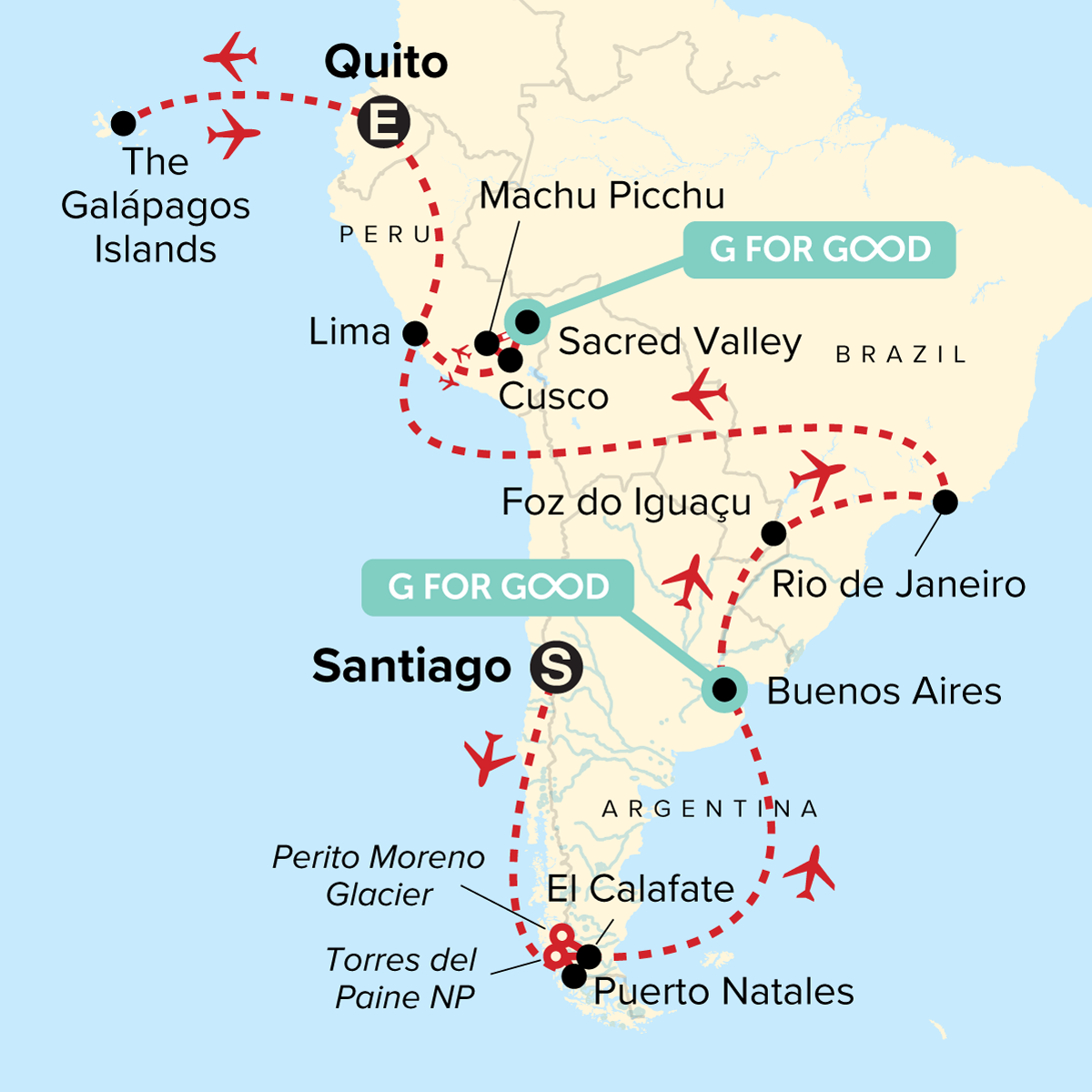 Map of Journeys: Explore South America