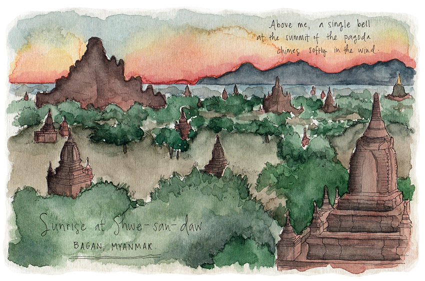 Sunrise in Bagan.