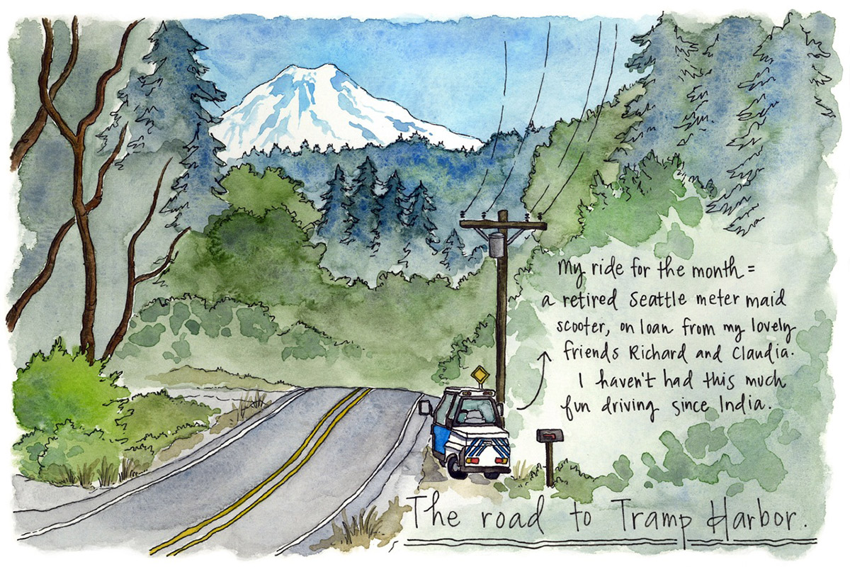 The road to Tramp Harbor.