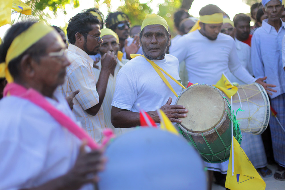 Join in with boduberu, the traditional folk music and dance of the Maldives. Photo courtesy Presidency Maldives.