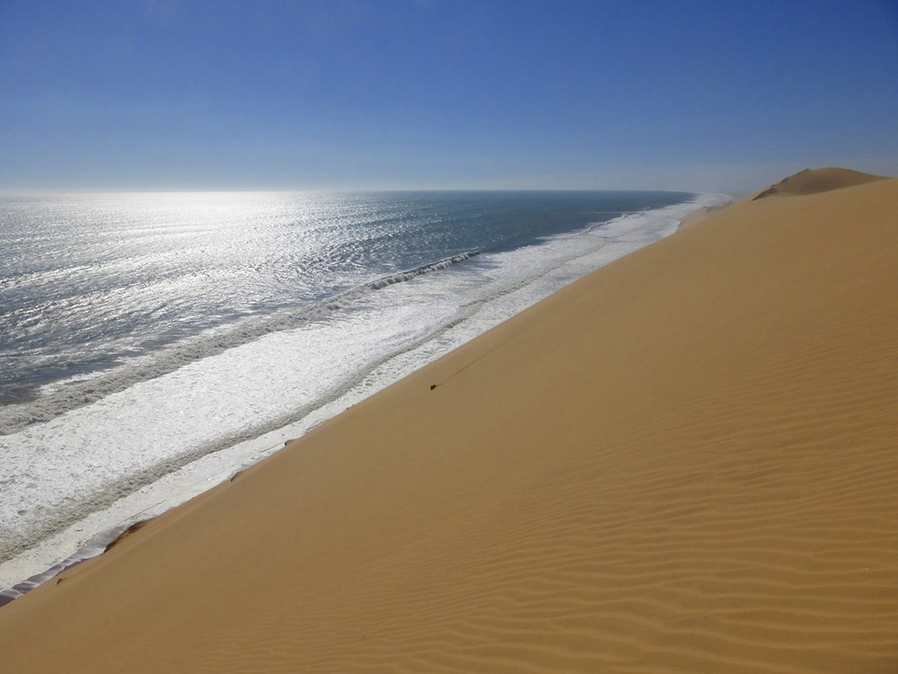 Desert landscape stretching 2,000km or 1,243 mi along the Namibian coast is an impressive sight! Photo courtesy Sergio C.