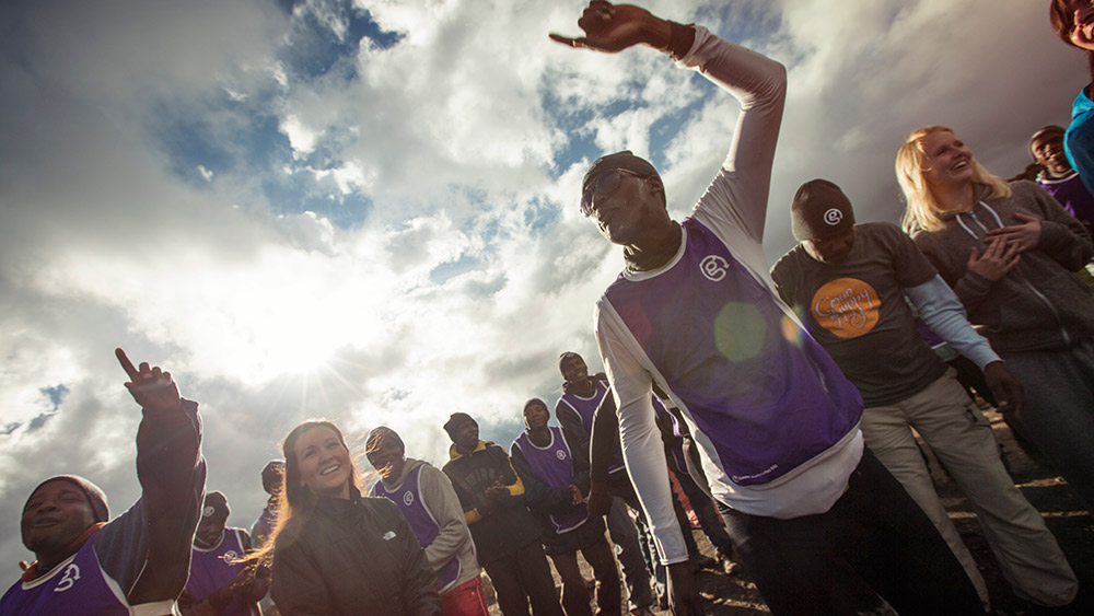 Kilimanjaro support team greets the dawn.