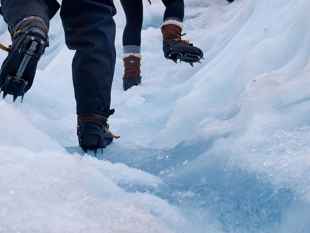 Utilisation des crampons / Using crampons