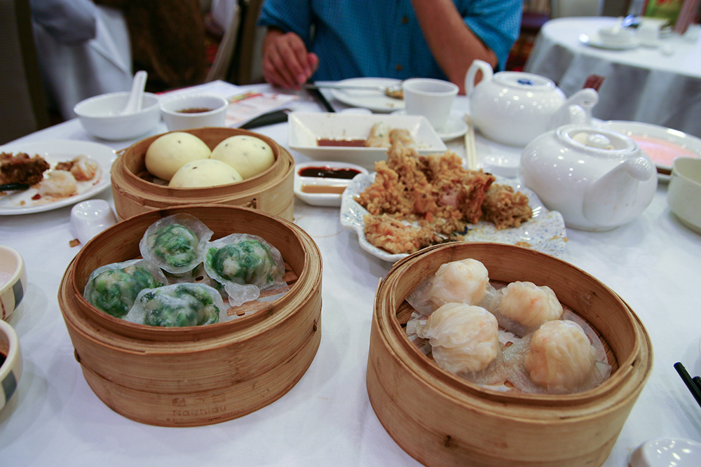 Dim sum in Hong Kong.