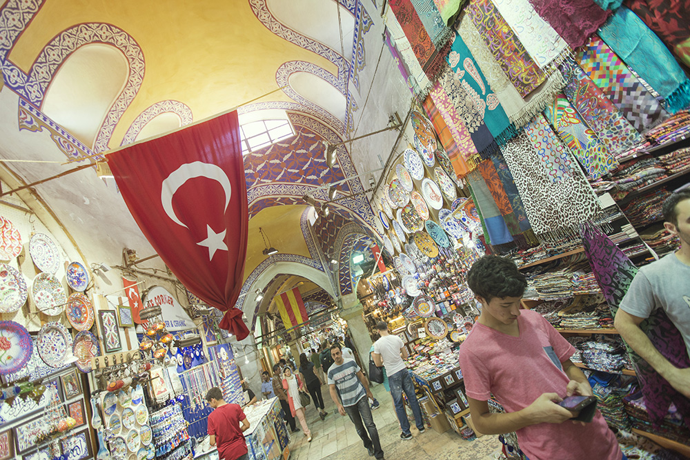 A Turkish bazaar.