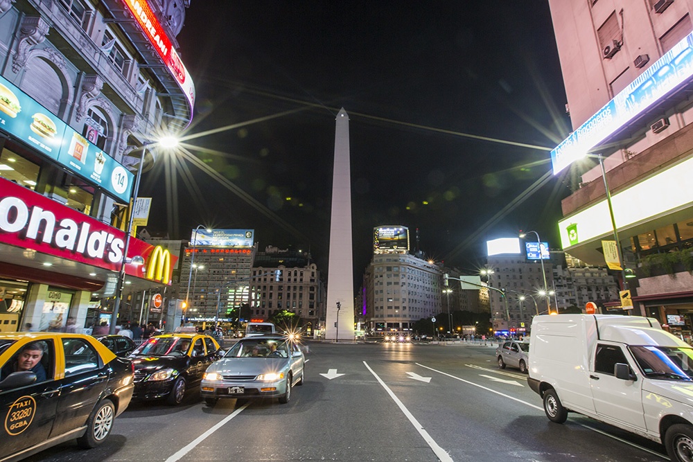 Buenos Aires by night.