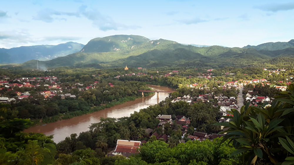 Laos' winding Nam Khan River.