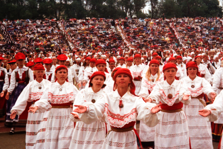 Estonia’s Song and Dance Festival with participants from all over the country.