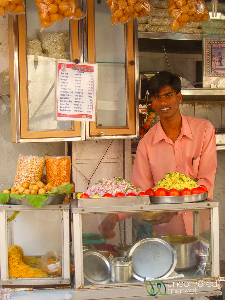 Mumbai revels in snack culture; street food stalls are everywhere.