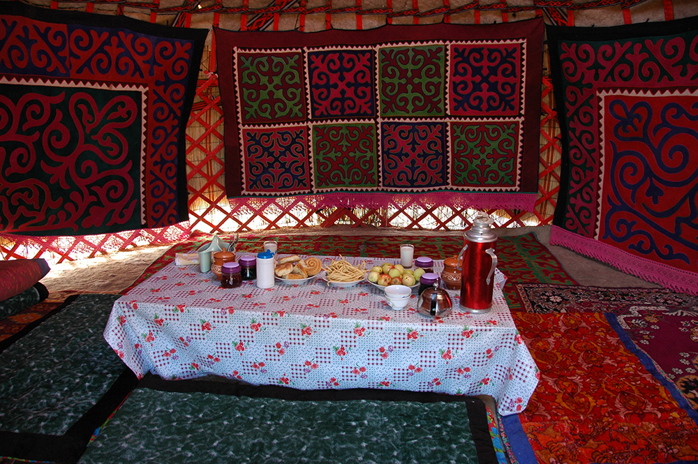 Breakfast in a yurt. A great way to start one’s day.