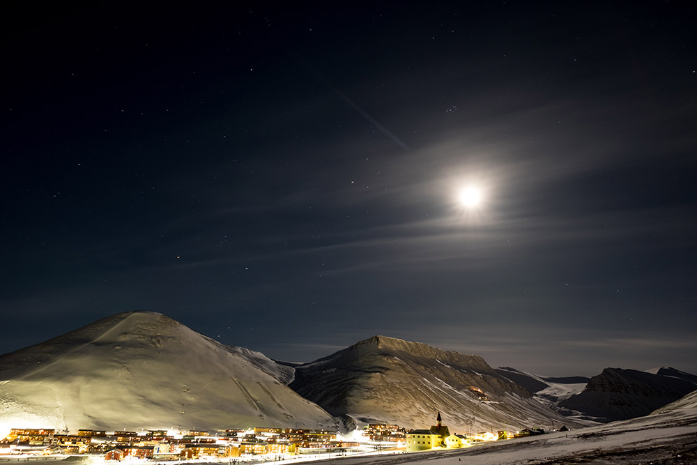 Once the sun sets in late October, the people of Longyearbyen won't see it again for months. Photo courtesy Frode R.