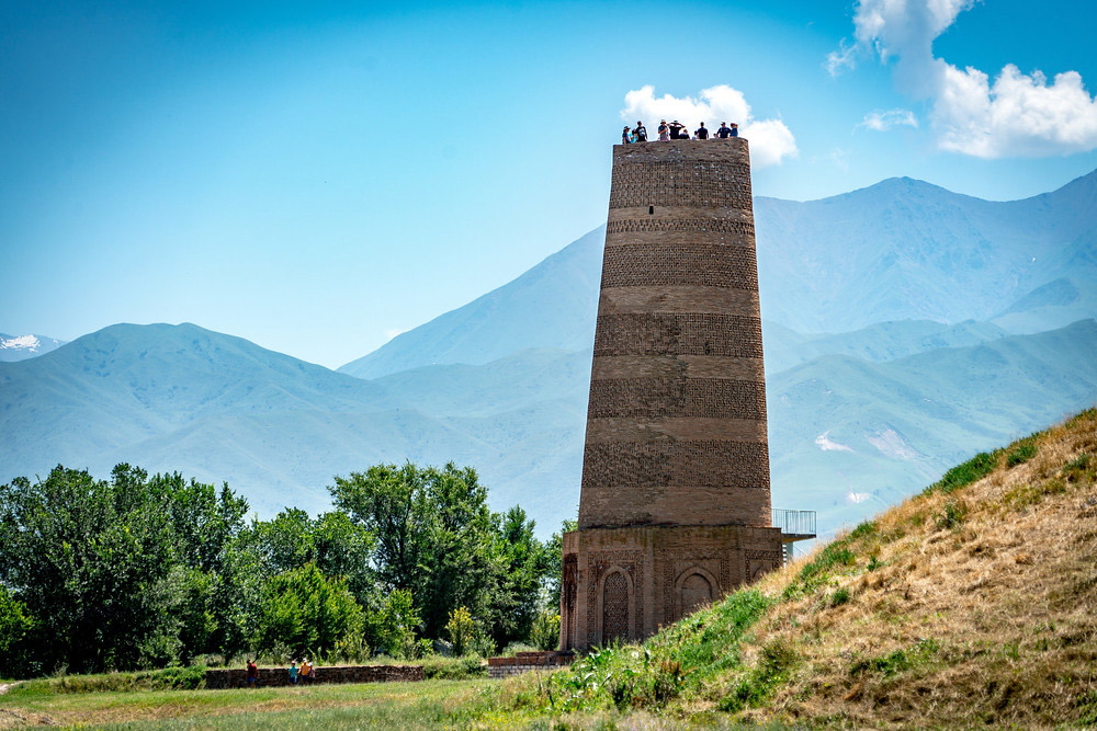 The Burana Tower stands proud as a UNESCO World Heritage site.