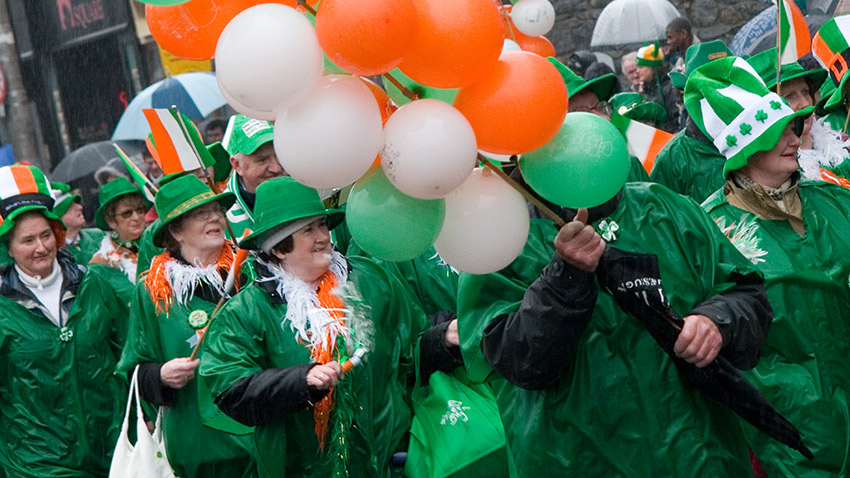 A little rain won't stop these Paddy's Day partakers. Photo courtesy Nigel W.