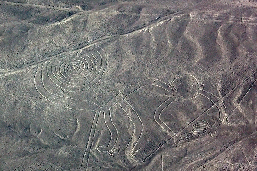 Spotting for monkeys, Nazca Lines style. Photo courtesy Colm L.