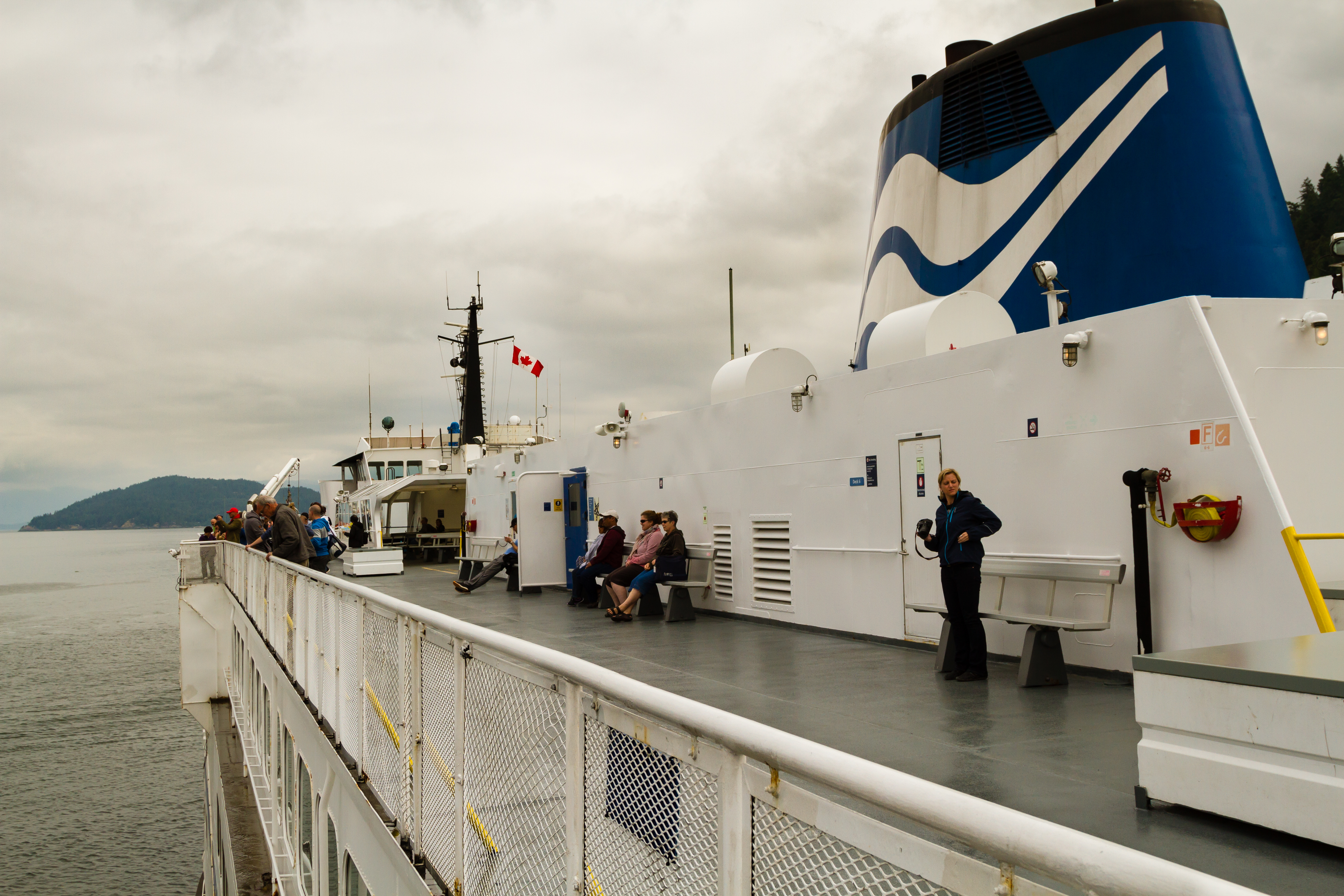 Crossing the Salish Sea from Vancouver to Vancouver Island.