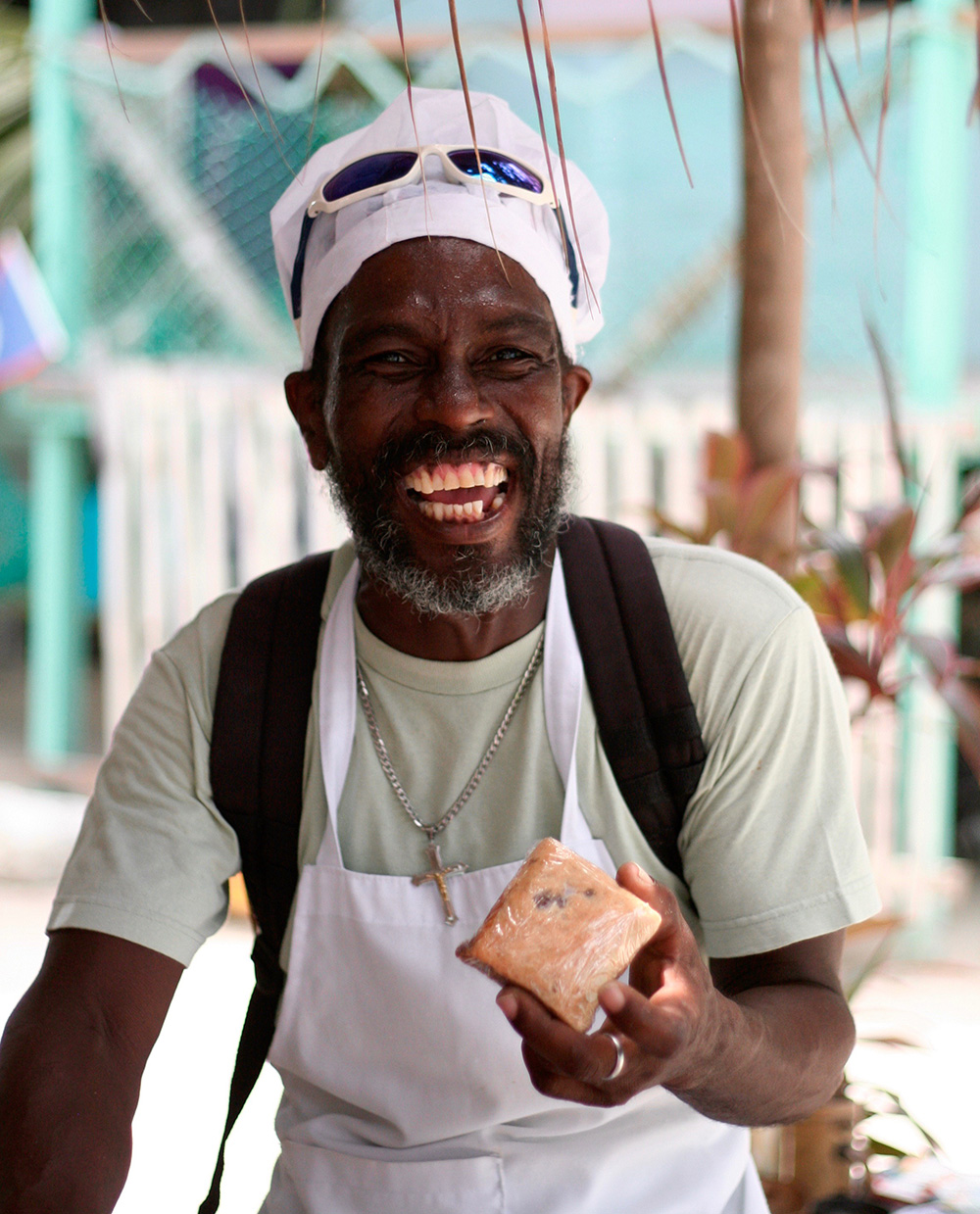 Elsworth Crawford and one of his sweet treats.