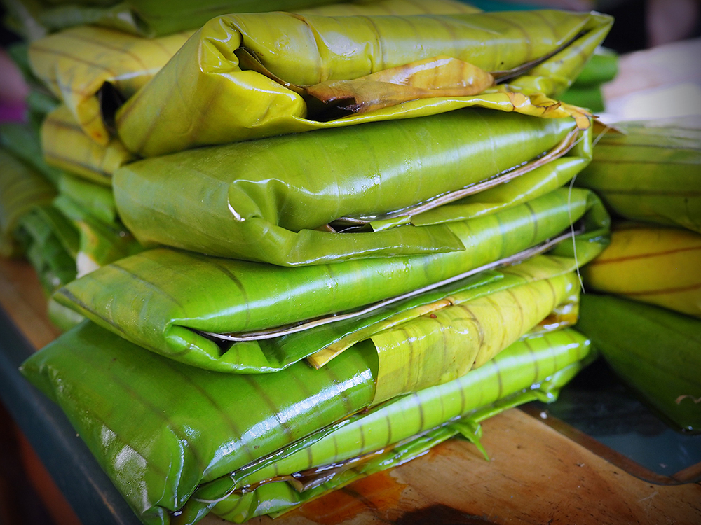 Oaxacan mole negro tamales.