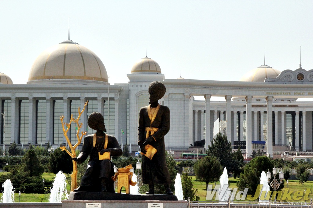 Sculptures in Ashgabat.