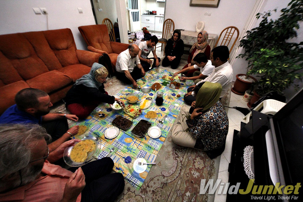 Eating with an Iranian family is a formal affair.