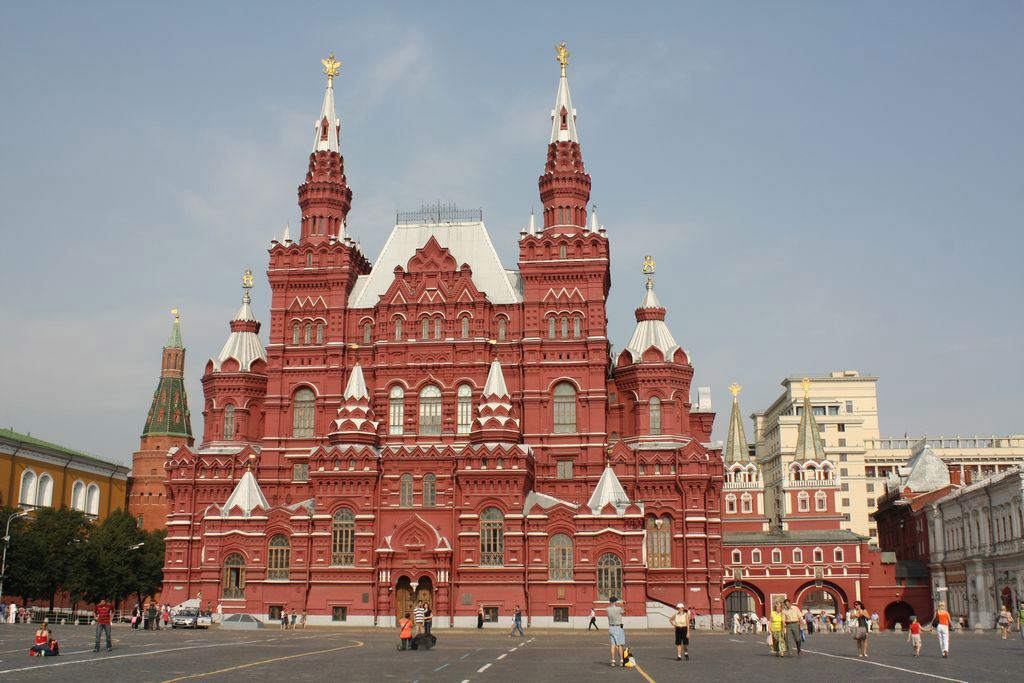 The State Historical Museum at the Red Square.