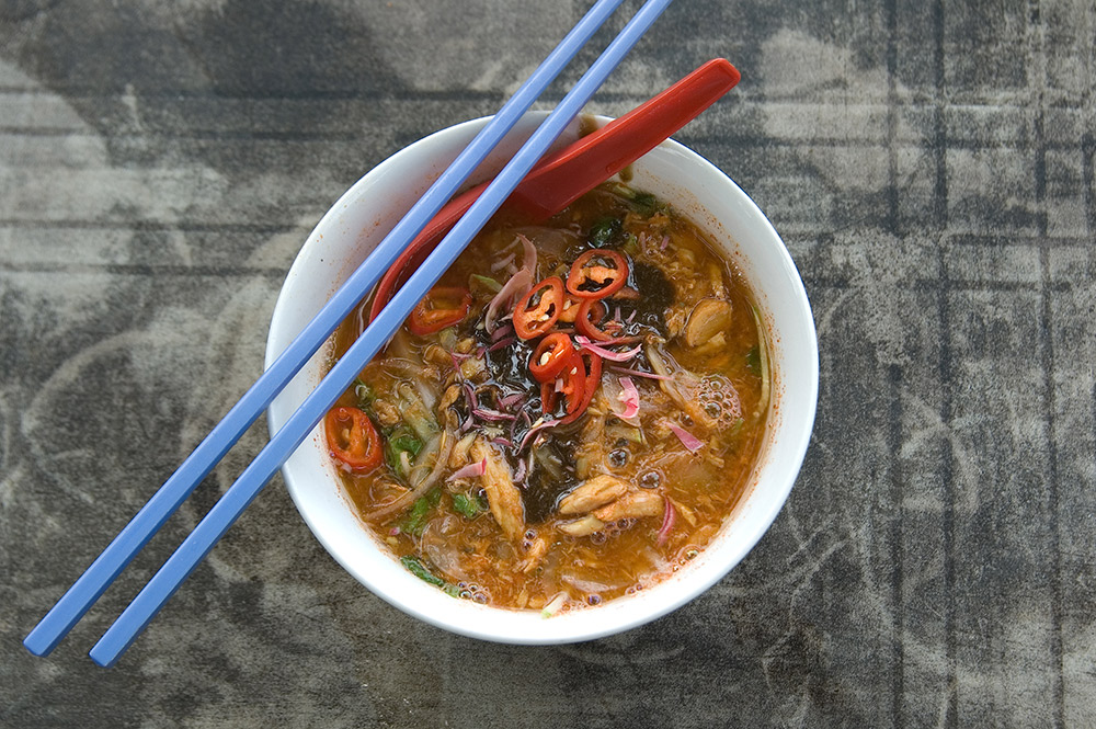 The most famous variation of this dish is Penang's Assam laksa. Photo courtesy Jonathon L.