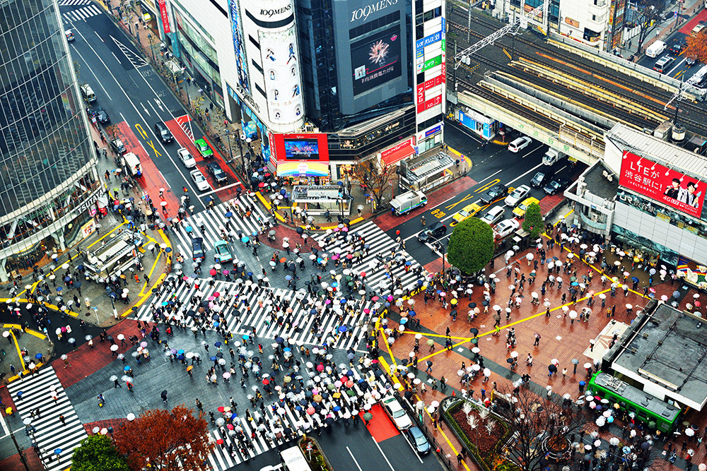 The pace of Tokyo's multi-direction Shibuya Crossing can be intimidating to visitors and first-time crossers.