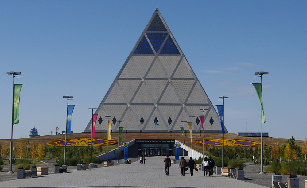 The pyramid-shaped Palace of Peace and Accord. Photo courtesy of Ken & Nyetta.