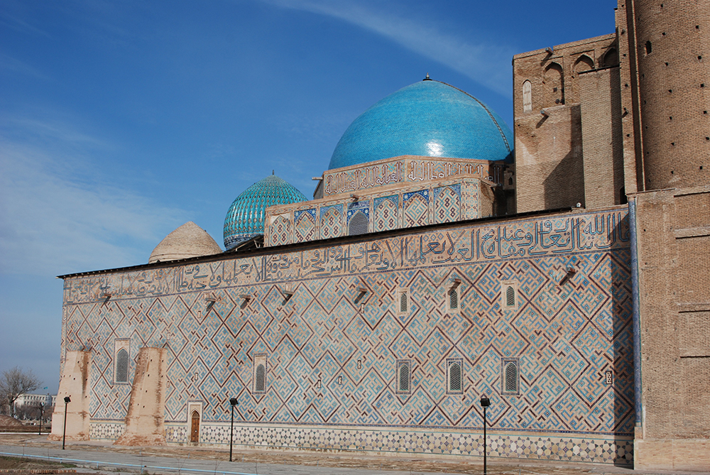 Pilgrims travel great lengths to visit the Yasaui Mausoleum. Photo courtesy of upyernoz.