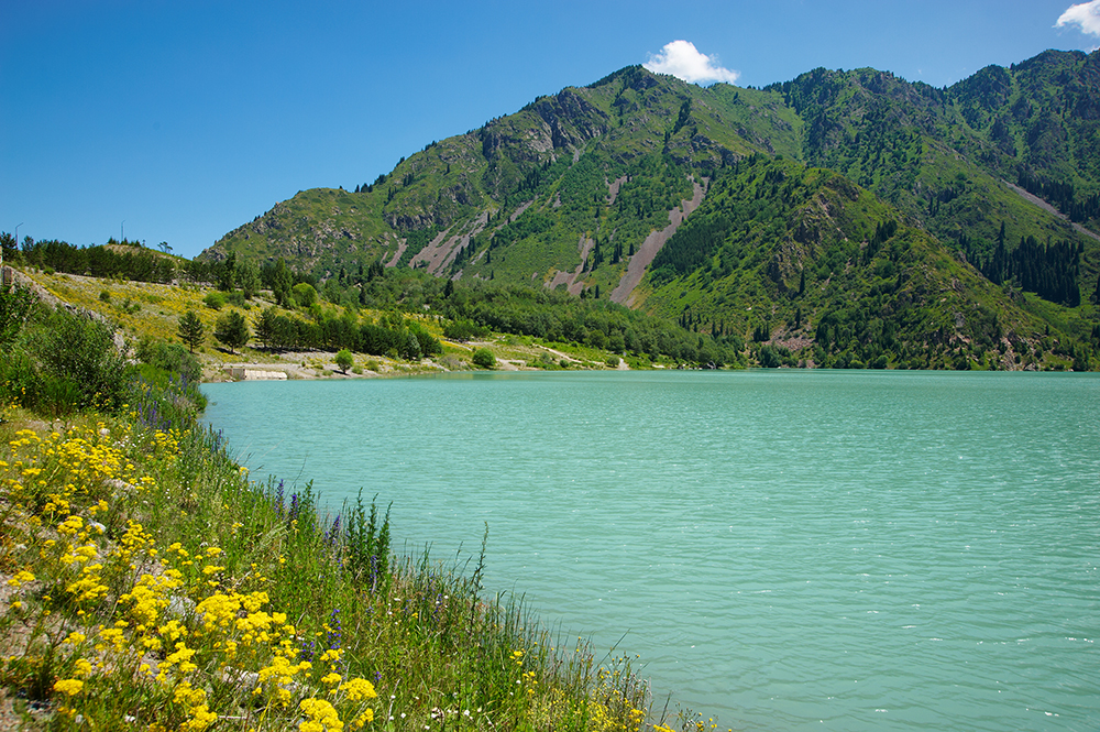 Lake Issyk is too cold for swimming — even in summer — but its picturesque beauty makes it worth a visit.