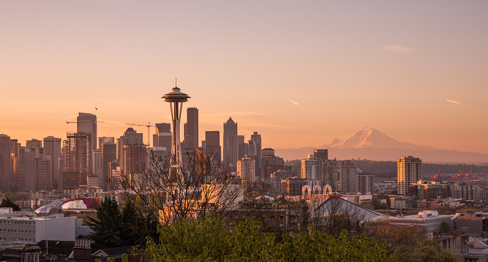 The Seattle skyline.