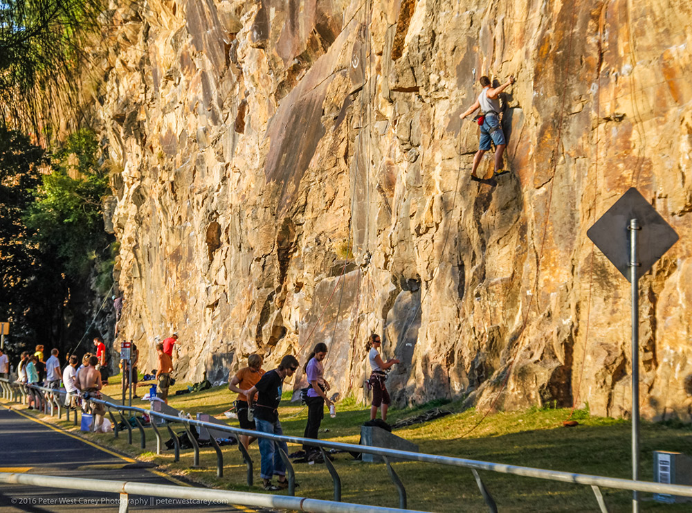 Rock climbing on offer so close to the city centre.